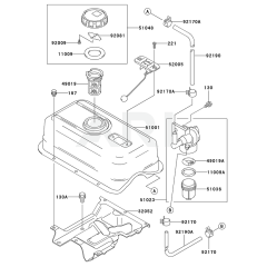 Fuel Tank & Valve for KWT30A