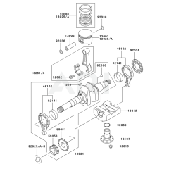 Piston/Crankshaft for KWT40A