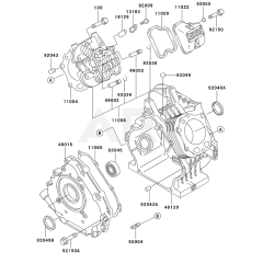 Cylinder/Crankcase for KWT40A