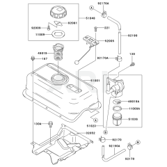 Fuel Tank & Valve for KWT40A