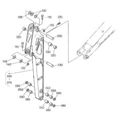 Dipper Arm Assembly for Kubota