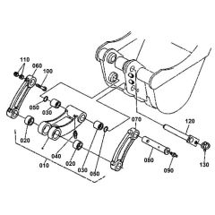 Bucket Link Assembly for Kubota