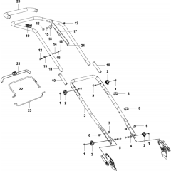 Handle Assembly for Husqvarna LC140 S