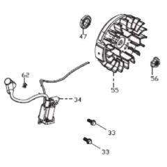 Flywheel Ignition Assembly for Loncin LC25ZB21-1.7Q Pump