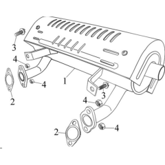 Muffler Assembly for Loncin