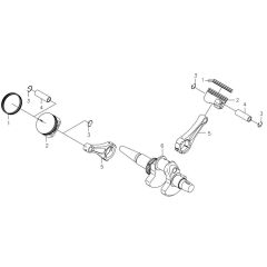 Crankshaft, Piston Assembly for Loncin LC2V80FD Engine