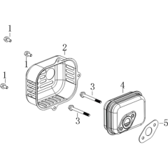 Muffler Assembly for LC360 Tiller