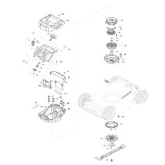 Makita LM004J Battery, Motor