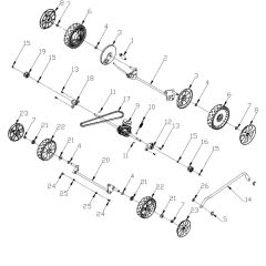 Axle Assembly for Harry Mower
