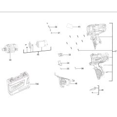 Milwaukee M12BD Drill Assembly
