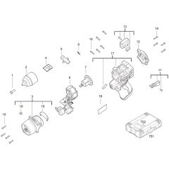Milwaukee M12FDD2 Assembly