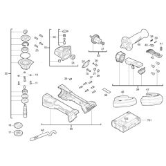 Assembly for Milwaukee M18BLSAG115XPD