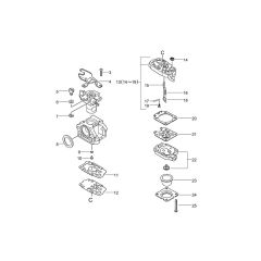 Carburettor for ECHO MB-440
