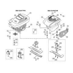 Engine and Blade for Viking MB 400 M