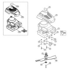Engine and Blade for Viking MB 443.0