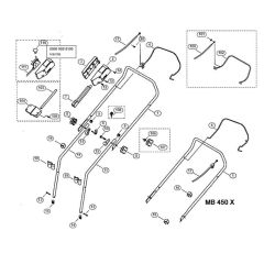Handle for Viking MB 450 M