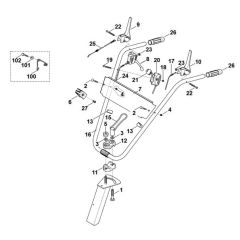 Handle Assembly for Viking Mowers
