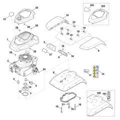 Motor Assembly for Stihl MH 585