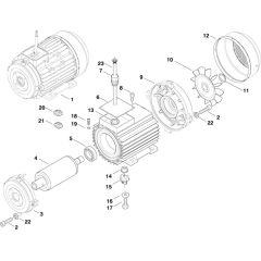 Motor Assembly for Nilfisk MH-8P