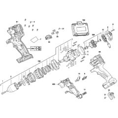 Milwaukee C18PD Drill Assembly