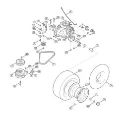 Gearbox & Rear Wheel for Mowers