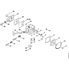 Carburetor C1S-S1 for Stihl 009