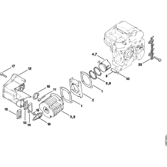Cylinder Assembly for Stihl 010 011