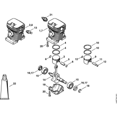 Cylinder Assembly for Stihl 018