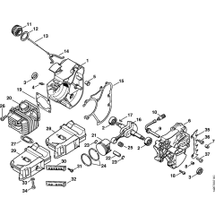 Crankcase Assembly for Stihl 020