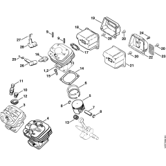 Cylinder, Muffler Assembly