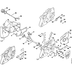 Crankcase & Crankshaft for Stihl 028