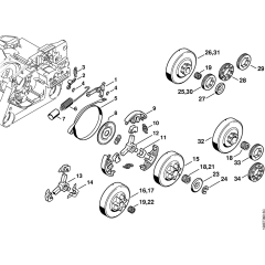 Chain Brake & Clutch for Stihl 034