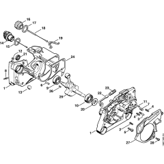 Crankcase Assembly for Stihl 036