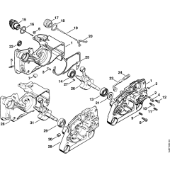 Crankcase Assembly for Stihl 036QS
