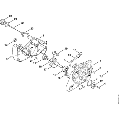Crankcase Assembly for Stihl 038