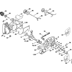 Crankcase, Crankshaft for Stihl 044