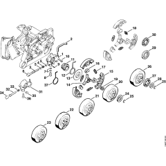 Oil Pump & Clutch for Stihl 064