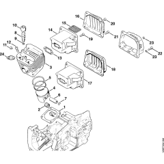 Cylinder, Muffler Assembly