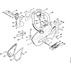 Sprocket Cover & Oilpump for Stihl 08S