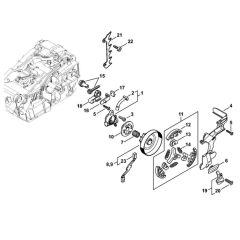 Oil Pump & Clutch for Stihl MS 151