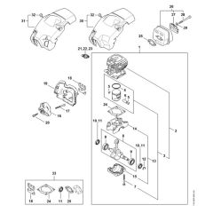 Crankcase Assembly for Stihl MS182