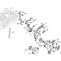 Oil Pump & Clutch for Stihl MS192C