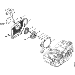 Rewind Starter for Stihl MS201