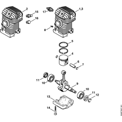 Engine Assembly for Stihl MS210