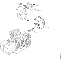 Muffler Assembly for Stihl MS210