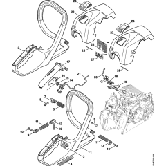 Handle Frame & Shroud for Stihl MS211
