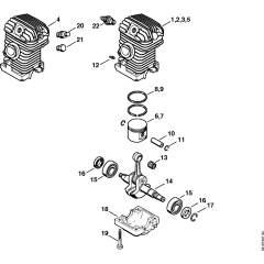 Engine Assembly for Stihl MS230