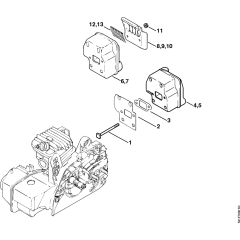 Muffler Assembly for Stihl Chainsaws