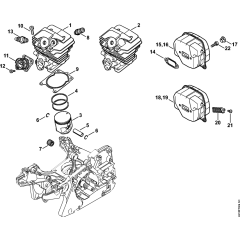 Cylinder & Muffler Assembly