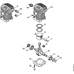 Engine Assembly for Stihl MS250